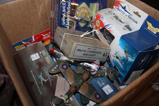 Model aircraft, inc a Dinky Toys Mayo Composite Aircraft No. 63, Aviation Archive, etc (boxed/blister packs/loose G-VG)
